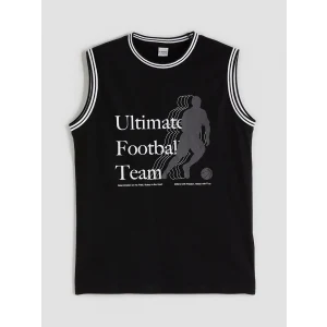 LCW Kids Siyah Bisiklet Yaka Erkek Çocuk Atlet