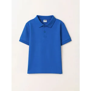 LCW Kids Mavi Polo Yaka Basic Erkek Çocuk Tişört