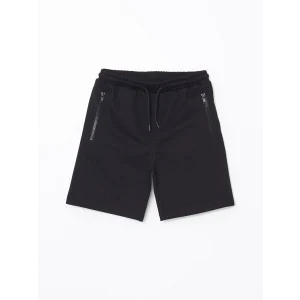 LCW Kids Siyah Beli Lastikli Erkek Çocuk Şort