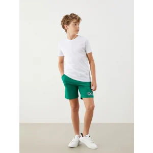 LCW Kids Yeşil Beli Lastikli Erkek Çocuk Şort