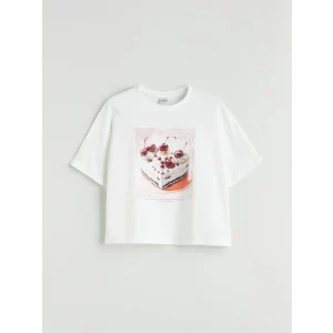 LCW Kids Ekru Bisiklet Yaka Kız Çocuk Tişört