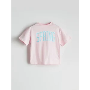 LCW Kids Pembe Bisiklet Yaka Kız Çocuk Tişört