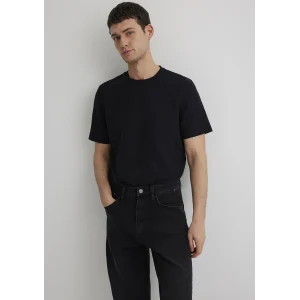Mavi 0610277-900 Dokulu Siyah Basic Tişört