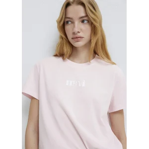 Mavi 1612241-89200 Mavi Logo Baskılı Pembe Tişört