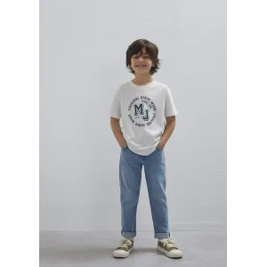 Mavi 6610395-70057 MJ Logo Baskılı Ekru Tişört