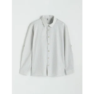 LCW Kids Ekru Ekose Erkek Çocuk Gömlek