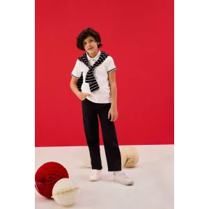 Defacto B5445A8NM40 Siyah Straıght Fıt Standart Paça Basic Düz Jean Pantolon Erkek Çocuk