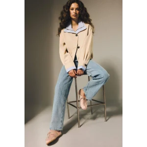 Defacto E4269AXNM39 Mavi %100 Pamuk 90s Wıde Leg Yüksek Bel Uzun Jean Pantolon