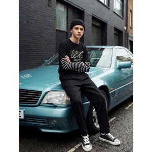 LCW Kids Siyah Pileli Gabardin Erkek Çocuk Pantolon