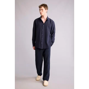 Defacto G2592AXNV175 Lacivert %100 Pamuk Baggy Fit Pantolon