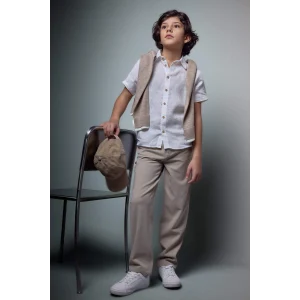 Defacto G3836A8BG609 Bej Her Yöne Esneyen Pantolon Erkek Çocuk