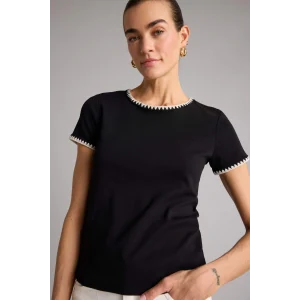 Defacto F9831AXBK81 Siyah Regular Fıt Bisiklet Yaka Ribana Kısa Kollu Tişört