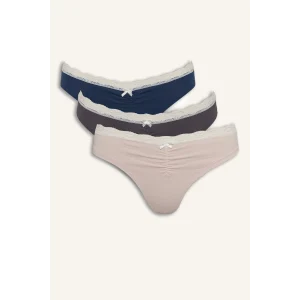 Defacto G8533AXGR93 Gri Dantel Detaylı 3lü Külot