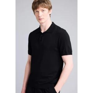 Defacto E3241AXBK27 Siyah Standart Fıt Polo Yaka Triko Kısa Kollu Polo Tişört