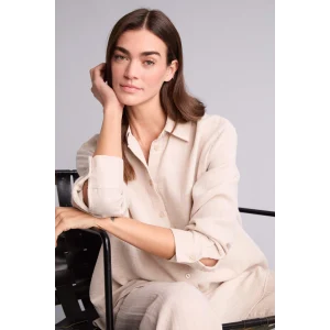 Defacto H2744AXBG802 Bej Oversıze Müslin Uzun Kollu Gömlek