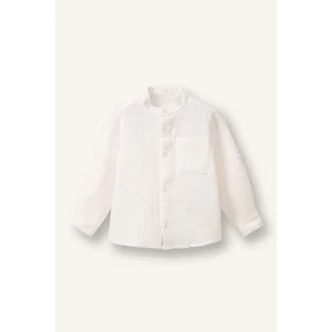 Defacto H6253A5WT34 Beyaz Müslin Gömlek Erkek Bebek
