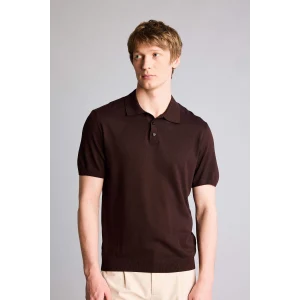 Defacto E3241AXBN340 Kahve Standart Fıt Polo Yaka Triko Kısa Kollu Polo Tişört