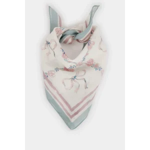 Defacto E6174AXBE203 Mavi Kadın Desenli Pamuklu Bandana