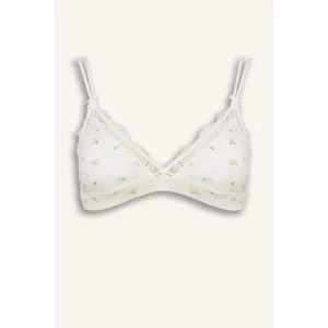 Defacto H2427AXWT47 Beyaz Dantel Detaylı Çıkarılabilir Pedli Balensiz Bralet