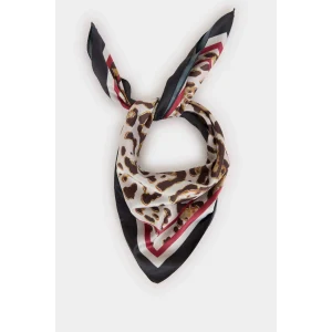 Defacto E6176AXBN45 Kahve Kadın Desenli Saten Fular