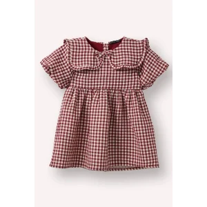 Defacto H5138A5BR229 Bordo Müslin Elbise Kız Bebek