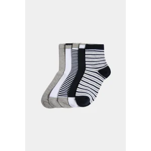 Defacto G2034A8KR1 Çok Renkli Çizgili 5li Pamuklu Uzun Çorap Erkek Çocuk