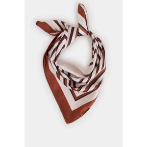 Defacto H1038AXKR1 Çok Renkli Kadın Çizgili Saten Fular