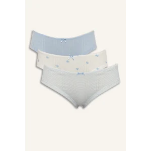 Defacto H0917AXBE550 Mavi 3lü Slip Külot