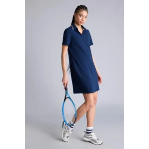 Defacto D9319AXNV146 Lacivert Standart Fıt Pike Elbise