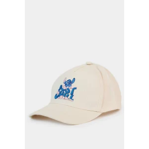 Defacto E0411A8ER77 Ekru Dısney Lılo & Stıtch Pamuklu Cap Şapka Kız Çocuk