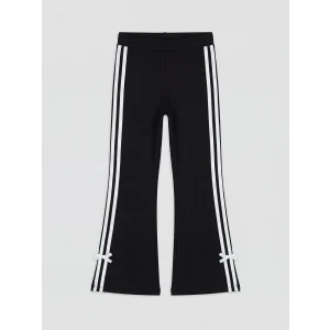 LCW Kids Siyah Şeritli Kız Çocuk İspanyol Paça Tayt