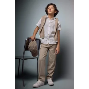 Defacto G3836A8BG609 Bej Her Yöne Esneyen Pantolon Erkek Çocuk