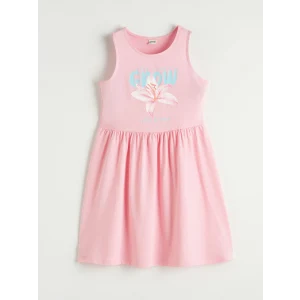 LCW Kids Pembe Desenli Kız Çocuk Elbise