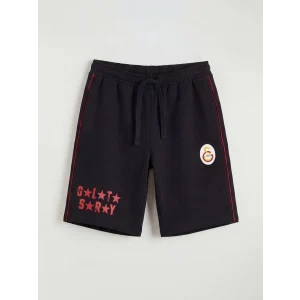 LCW Kids Siyah Galatasaray Baskılı Erkek Çocuk Şort