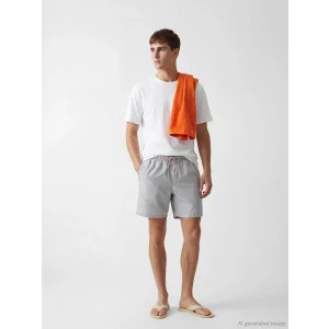 LCW SWIMWEAR Gri Kısa Boy Erkek Deniz Şortu