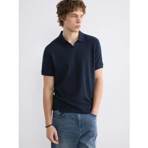 XSIDE Lacivert Polo Yaka Erkek Penye Tişört