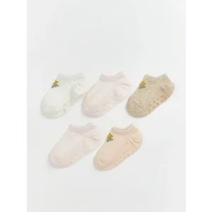 LCW baby Ekru Kız Bebek Patik Çorap 5li