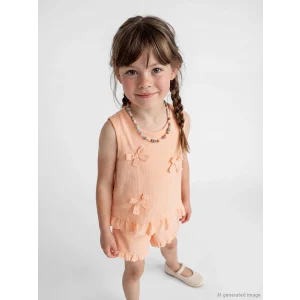 LCW Kids Mercan Fiyonklu Kız Çocuk Bluz ve Şort