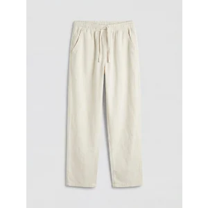 LCW Kids Bej Keten Görünümlü Erkek Çocuk Pantolon