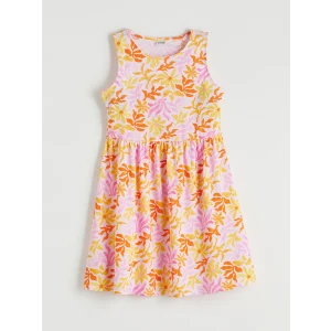 LCW Kids Pembe Desenli Kız Çocuk Elbise