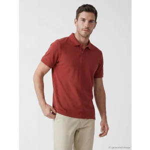 LCWAIKIKI Classic Kırmızı Polo Yaka Pike Erkek Tişört