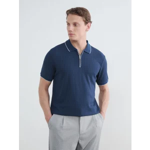 LCW Vision İndigo Polo Yaka Erkek Tişört