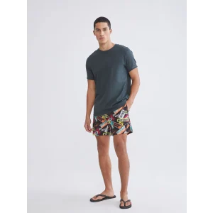 LCW SWIMWEAR Siyah Diz Hizası Boy Basic Erkek Deniz Şortu