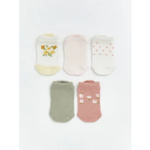 LCW baby Ekru Kız Bebek Patik Çorap 5li