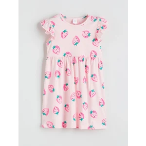 LCW Kids Pembe Çiçek Desenli Kız Çocuk Elbise