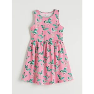 LCW Kids Pembe Desenli Kız Çocuk Elbise