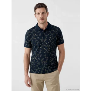 LCWAIKIKI Classic Lacivert Polo Yaka Standart Fit Strüktürlü Erkek Tişört