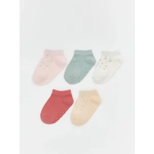 LCW baby Pembe Desenli Kız Bebek Patik Çorap 5li