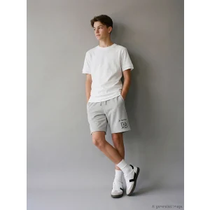 LCW Kids Gri Erkek Çocuk PlayStation Baskılı Şort