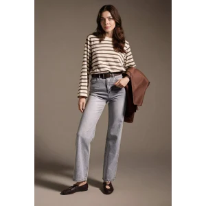 Defacto F5522AXNM55 Gri %100 Pamuk 90s Wıde Leg Jean Pantolon